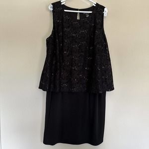 Jessica Howard Evening Cocktail Party Dress Black Size 16W